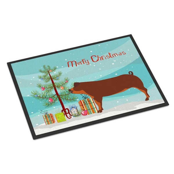 Carolines Treasures Duroc Pig Christmas Indoor or Outdoor Mat, 24 x 36 in. BB9309JMAT - main